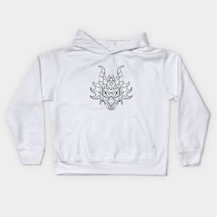 Black dragon design Kids Hoodie